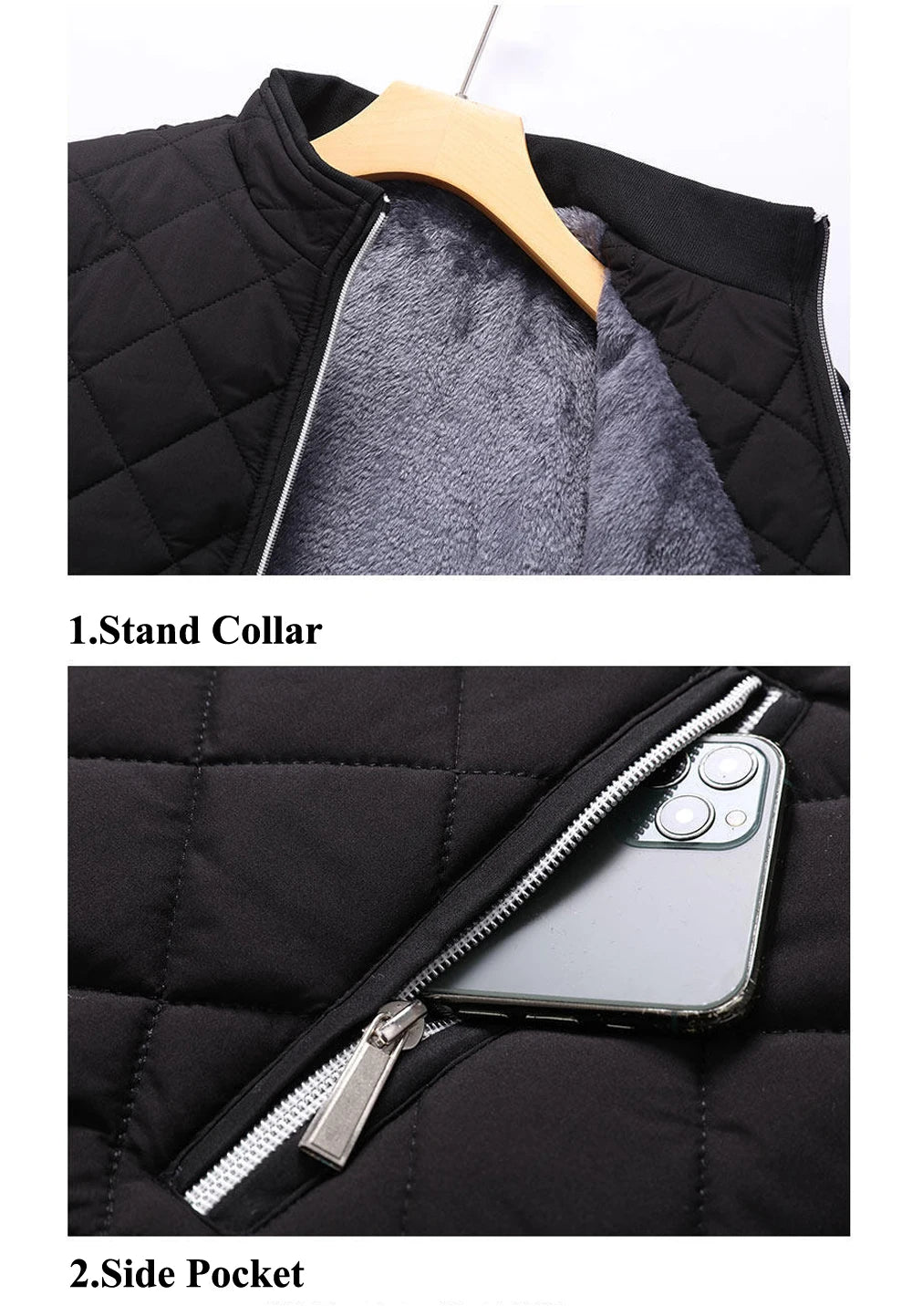 DIMUSI Men's Thermal Fleece Windbreaker Jacket