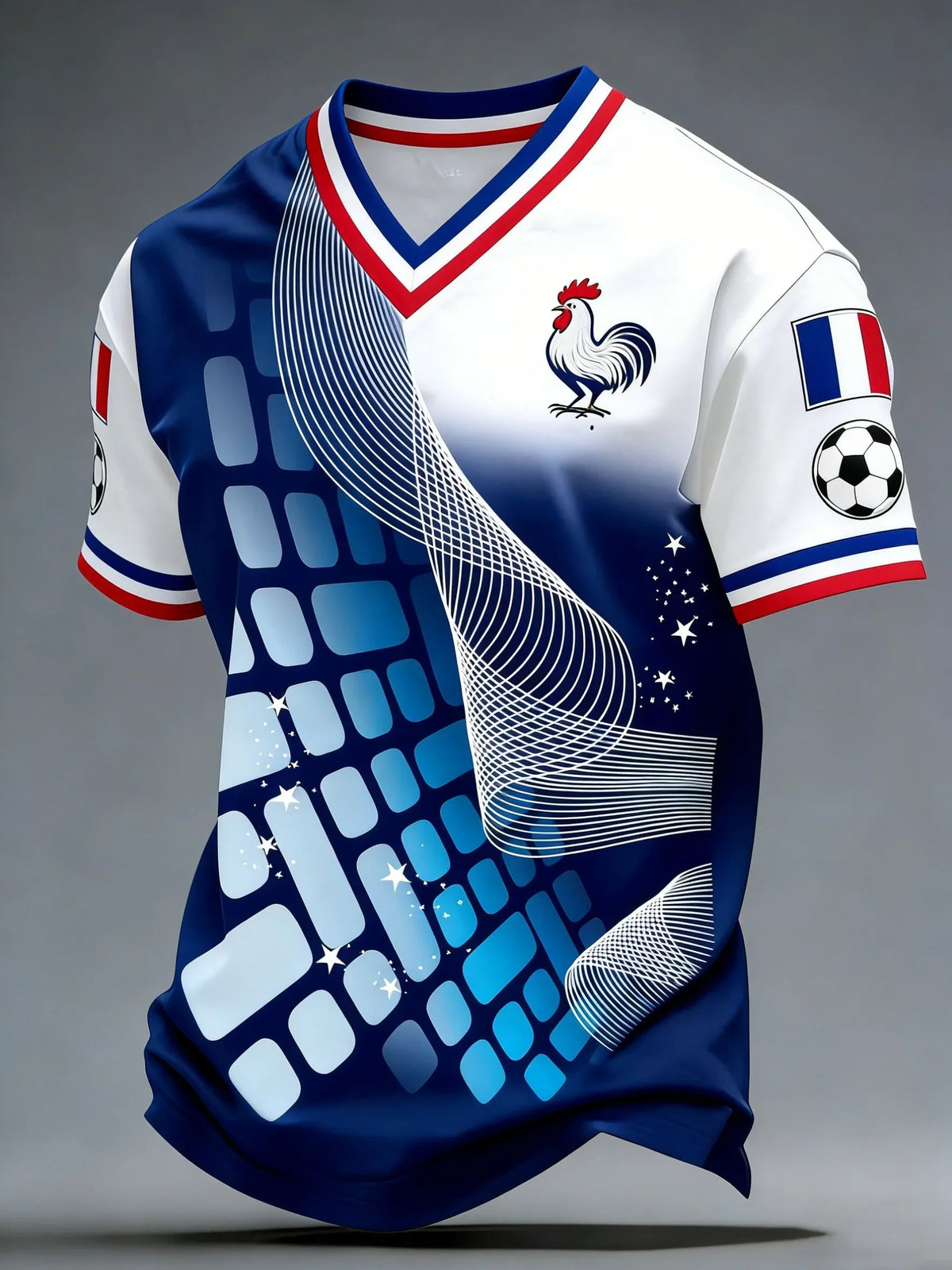 2026 Edition French Fans Football Training T-Shirt - 3D Digital Printing - Comfortable and Breathable - Family Clothing