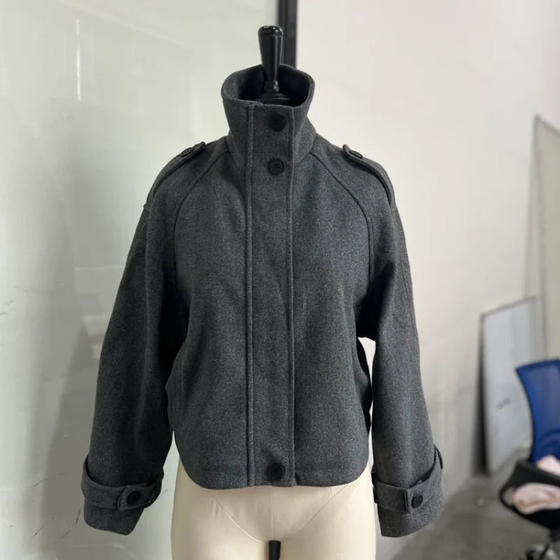Women's Stand Collar Zip Jacket – Autumn/Winter
