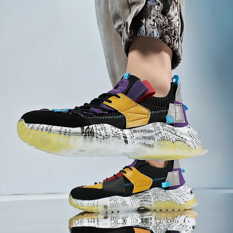 Men’s Lightweight Thick-Sole Mesh Sneakers