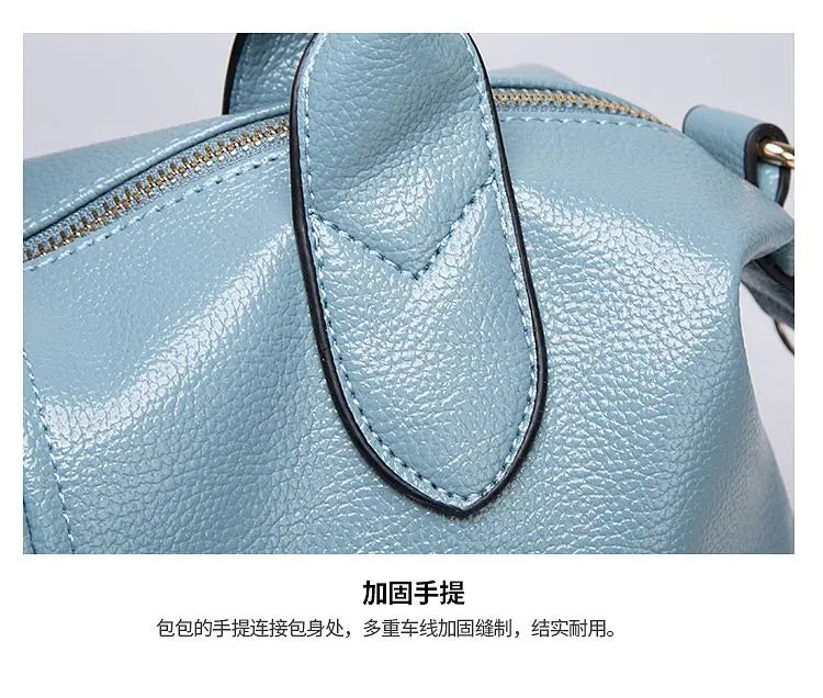 Women Handbags 2024 New Lychee Pattern Women's Korean Version Sweet And Fashionable Soft Women's Bag