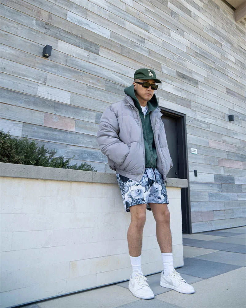 Rose Embroidered Hip Hop Shorts