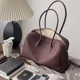 Motingsome First Layer Handbag for Women Togo Cowhide Niche Design Pillow Bag Shoulder  Bowling Bag Gunderarm Armpit Bags Boston