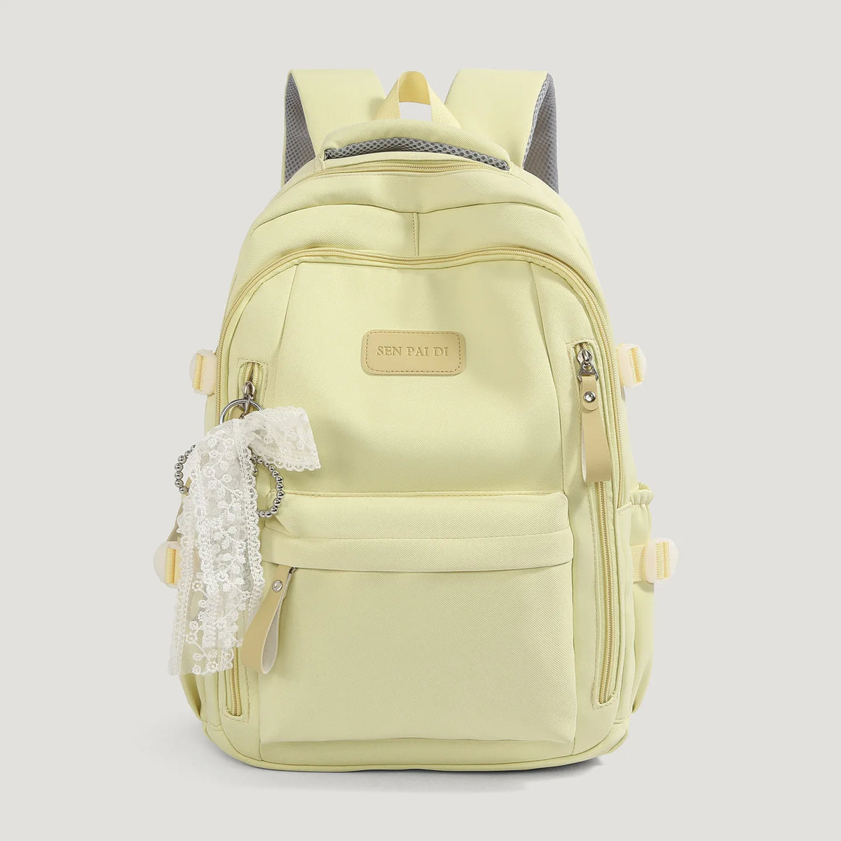 New Female High Capacity Waterproof College Backpack With Lace Pendant Trendy Women Laptop School Bags Cute Girl Travel Book Bag