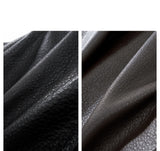 Mauroicardi Spring Oversized Black Soft Pu Leather Jacket Men Long Sleeve Belt Luxury Designer European Fashion Clothes 2025