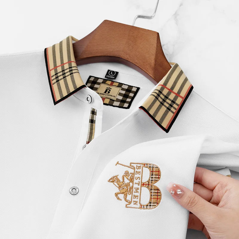 Men's Embroidered Polo Shirt – Breathable Summer Style