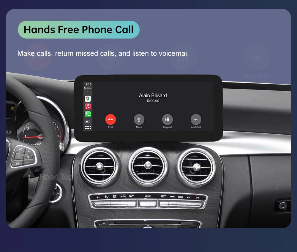Mercedes Benz W205 GLC CarPlay & Android Auto Screen