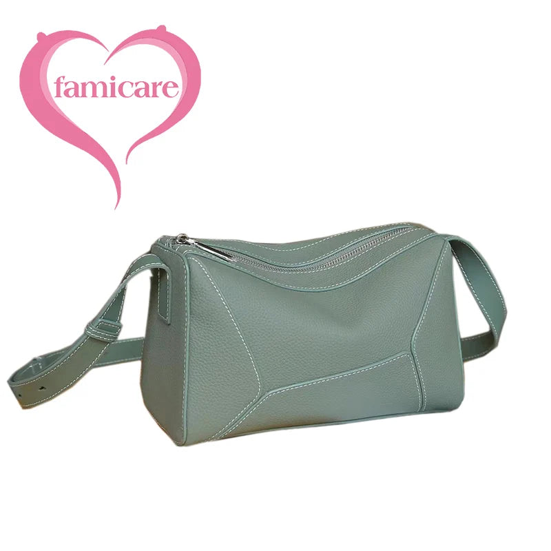 2026 New Large Capacity Women's Shoulder Bag Genuine Leather Tote Casual Handbag for University Students And Commuters Crossbody