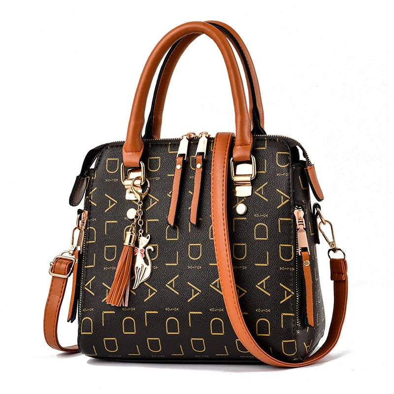 Elegant Tassel PU Leather Tote