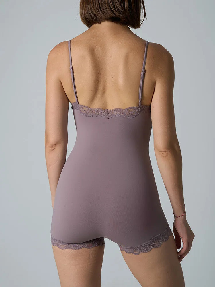 Lace Patchwork Fitness Bodysuit