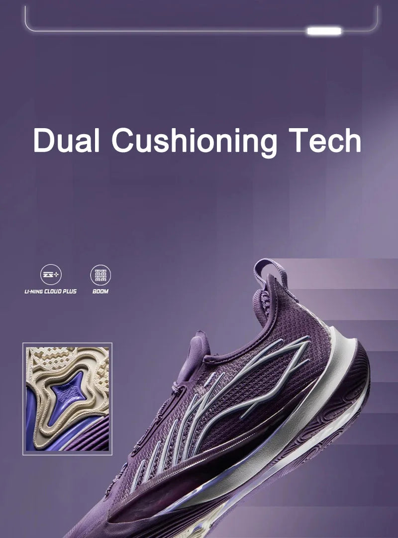 Li-Ning Men's SONIC XIII Professional Basketball Shoes BOOM Cushion TUFF RB Wearable LiNing Competition Sports Shoes ABAV025