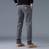 Men’s Fashion Print Straight-Cut Jeans