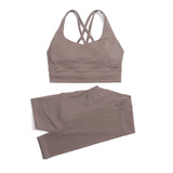 Women's Yoga Set with Sports Bra & High-Waist Leggings
