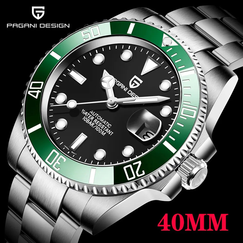 PAGANI Design 2026 New 40mm Men Automatic Mechanical Watches Men Luxury Miyota 8215 Stainless Steel Waterproof Watch Relogio