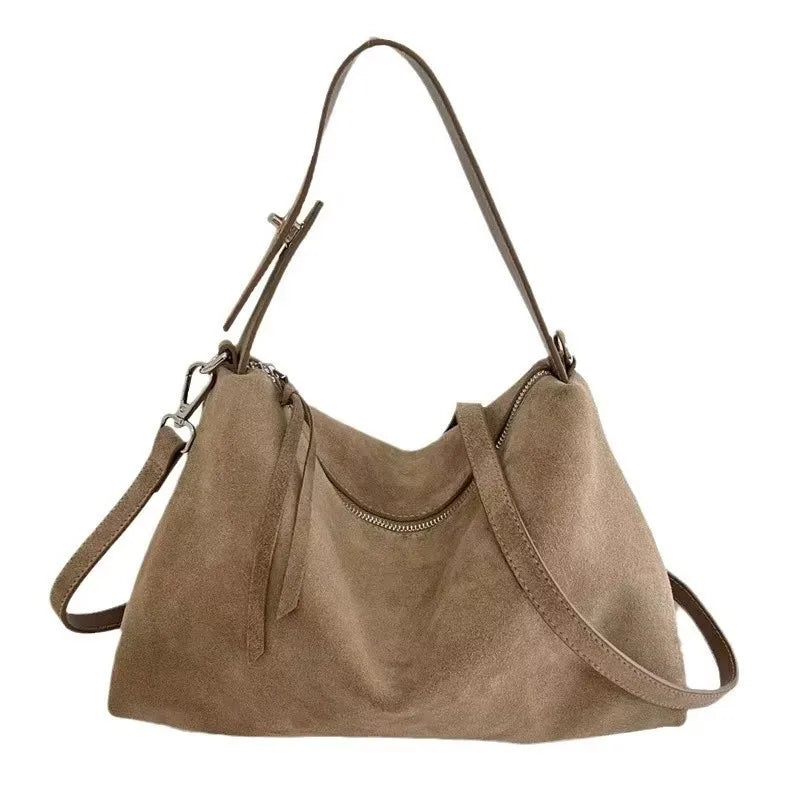 Luxury Suede Boston Tote