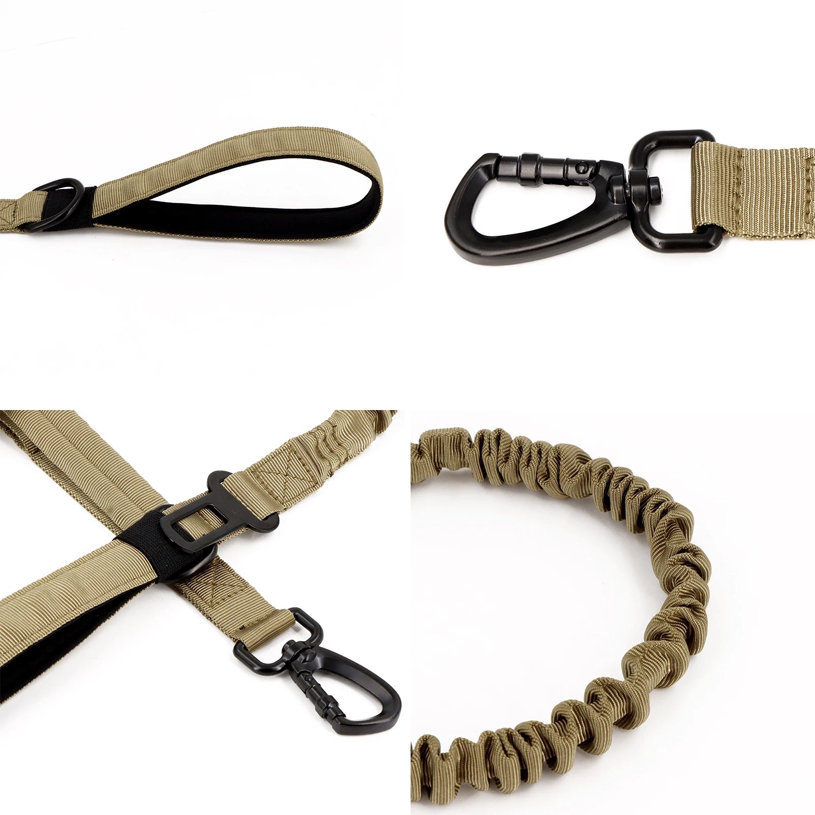 Tactical Dog Harness Set – Collar, Leash & MOLLE Pouches
