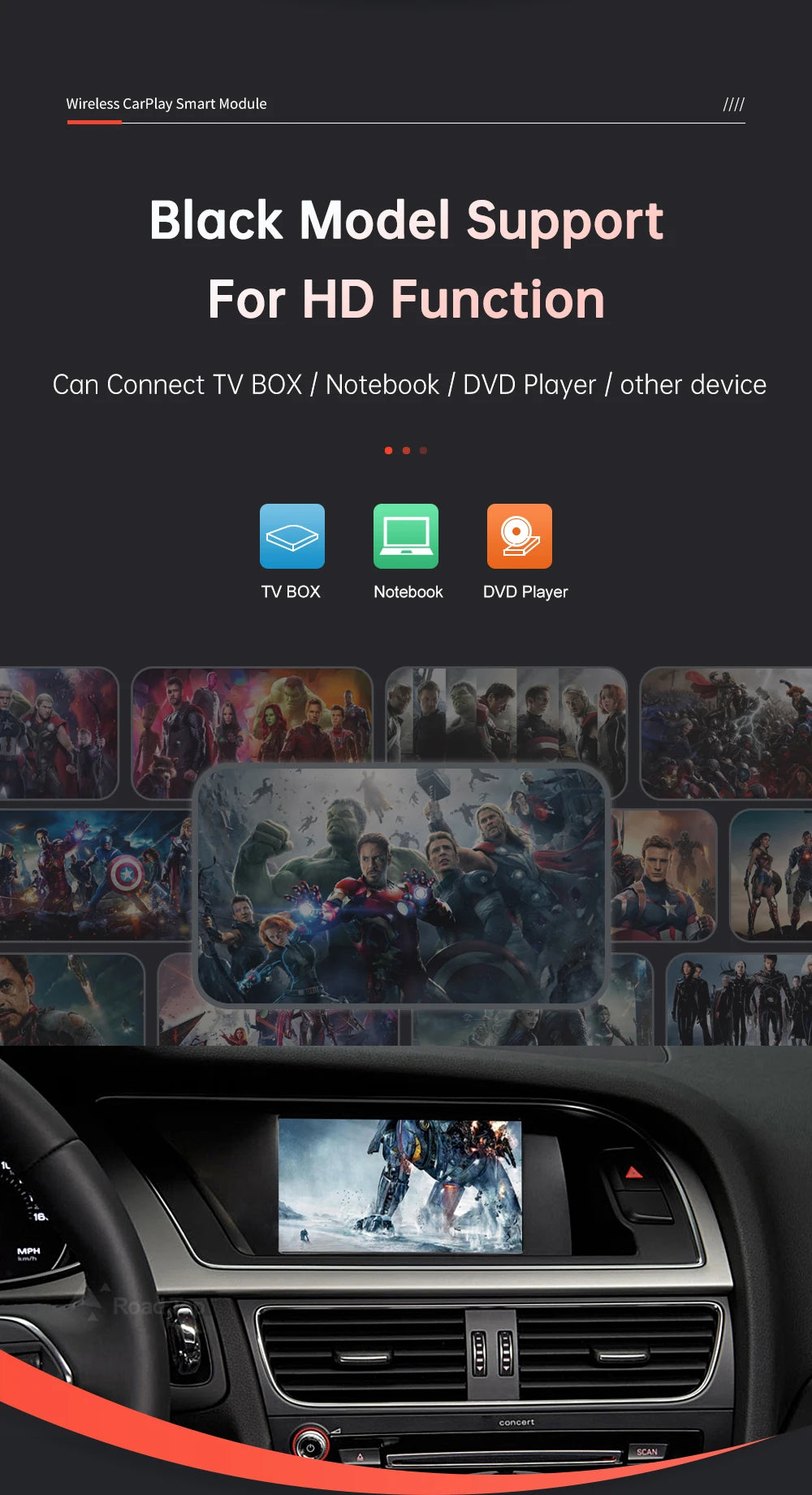 Wireless CarPlay for Audi A4 A5 Q5 2009–2015