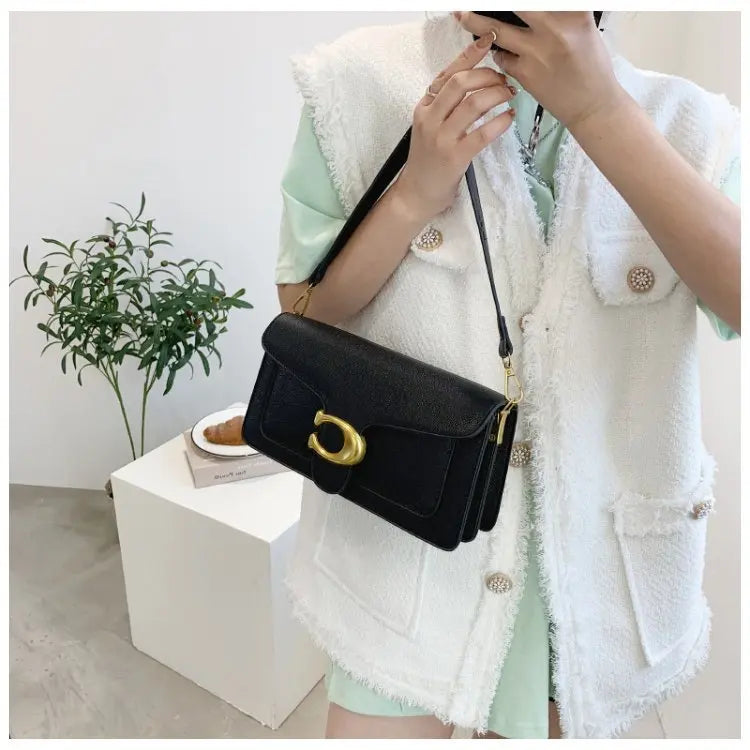 2-in-1 Underarm & Crossbody Square Bag Set