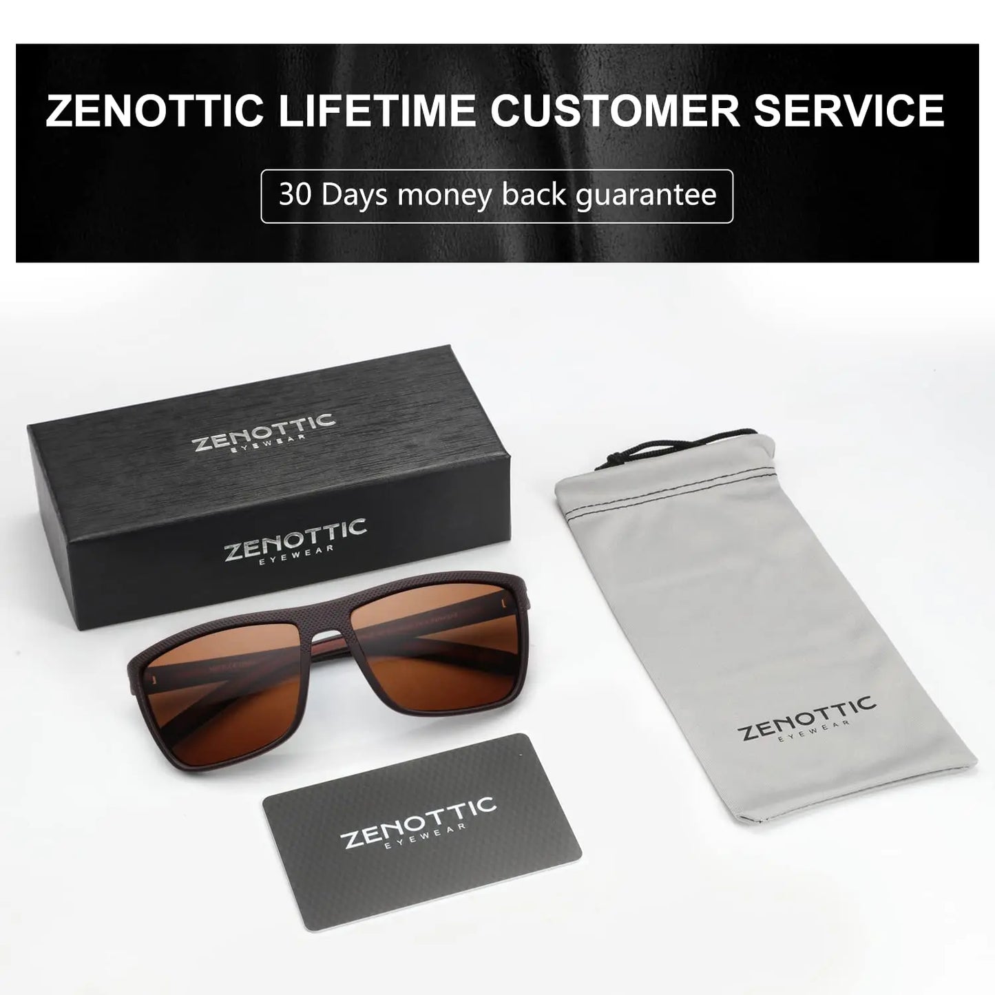 Zenottic Men's Polarized Sunglasses – UV400 TR90 Frame