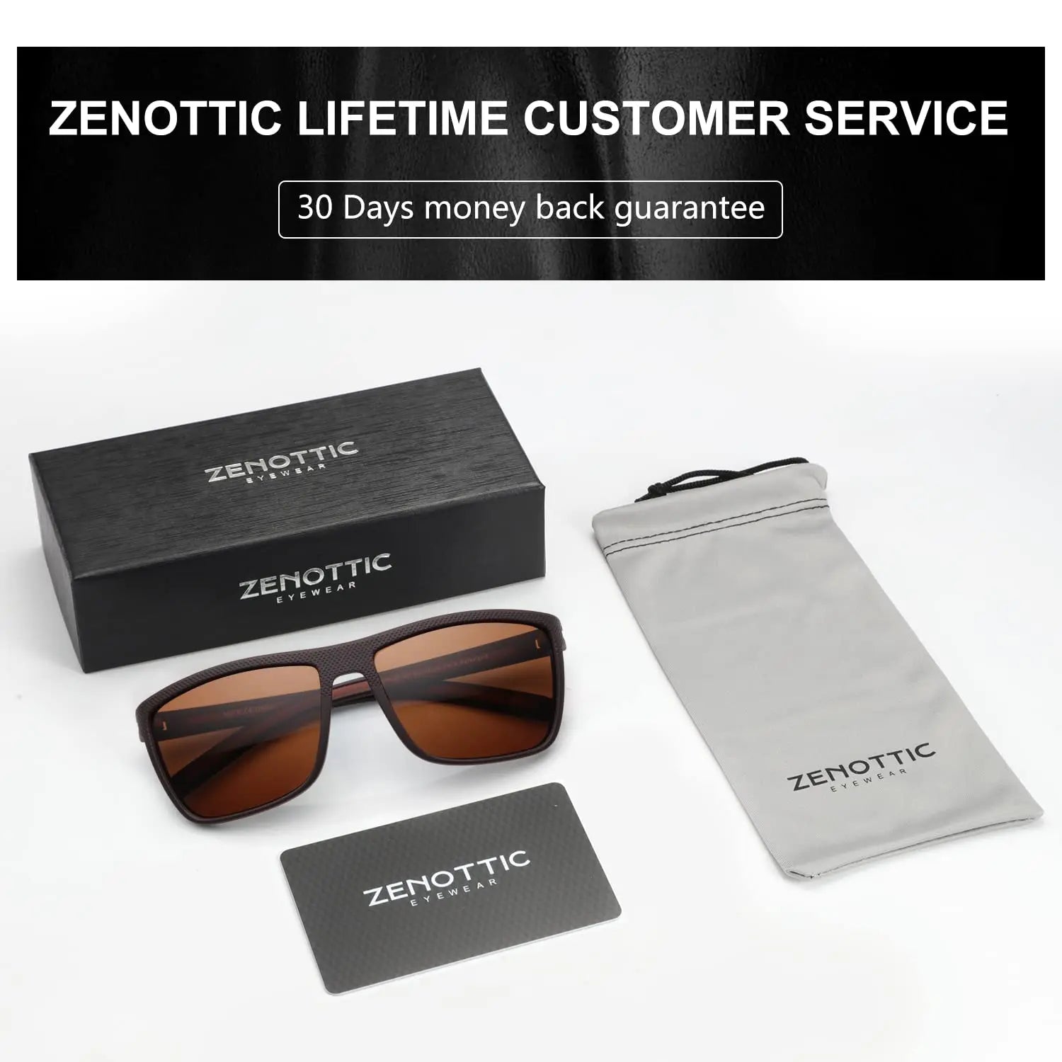 Zenottic Men's Polarized Sunglasses – UV400 TR90 Frame
