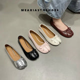 Women's Split-Toe Bow Loafers | Elegant Flat Pumps