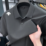 Men's Luxury Cotton Polo | Geometric Print Summer Shirt