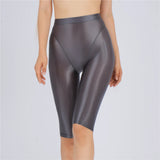Women's Sheer Stretch Knee-Length Shorts