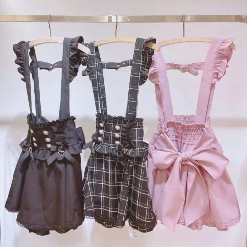 Kawaii Lolita Suspender Skirt Set – Sweet A-Line Mini