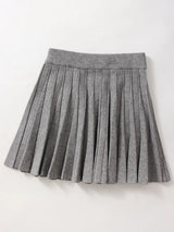 Elegant Knit Pleated Mini Skirt for Women