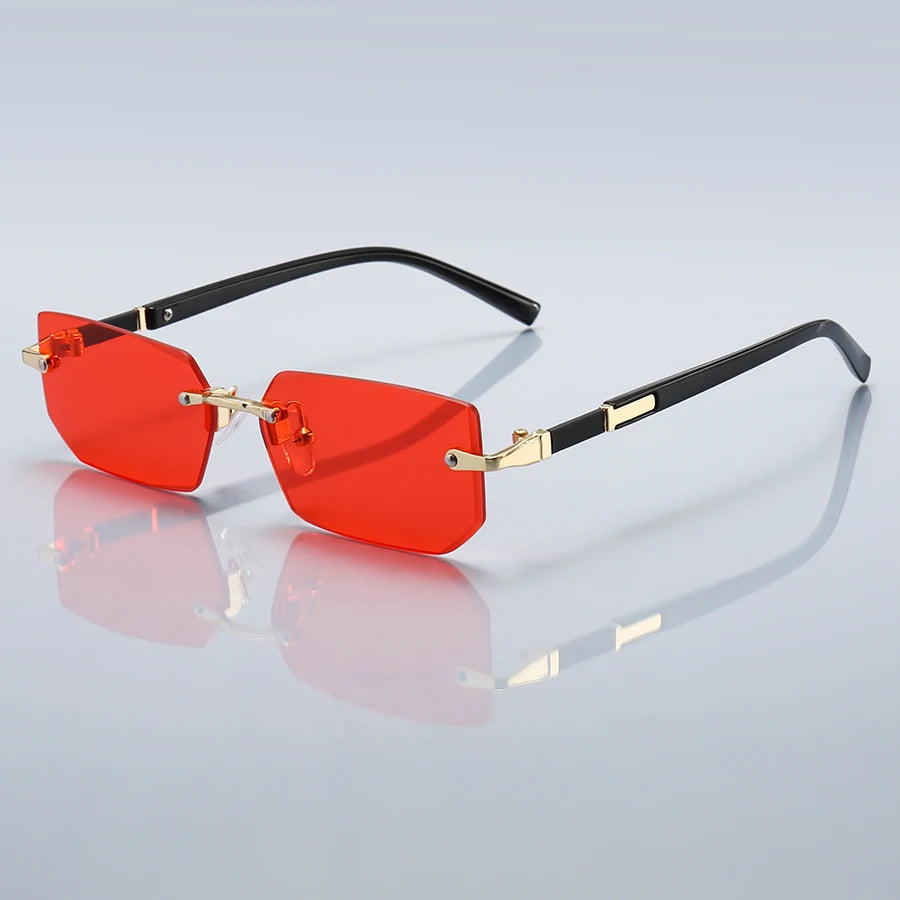36PCS Rimless Sunglasses – Rectangle Gradient Lens