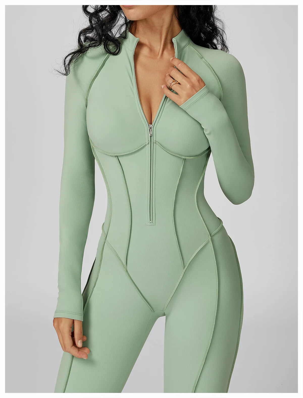 Long-Sleeved Performance Yoga Bodysuit