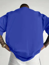 Men's Pure Cotton Graffiti Print Loose Fit Casual T-Shirt