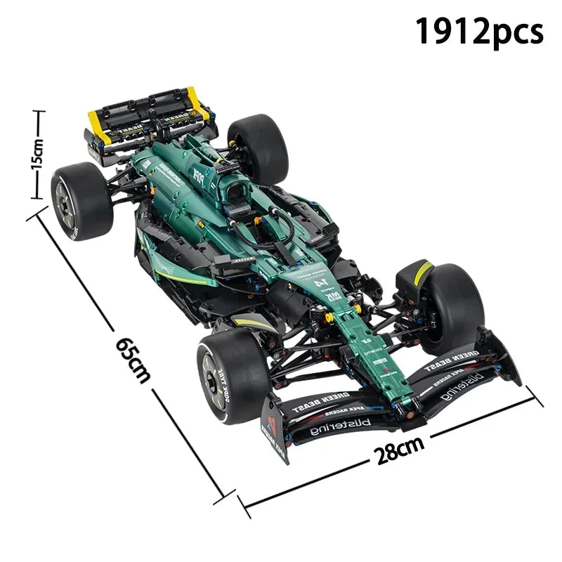 MK6022 1912PCS 1:8 New Technic Martin Aramco AMR25 Building Blocks MOC Sports Car DIY Assembly Model Set Toy Gifts for Boy Decor