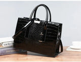 Luxury Vintage Crocodile Pattern Tote