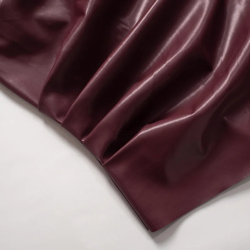Y2K Vintage PU Leather Tank Top