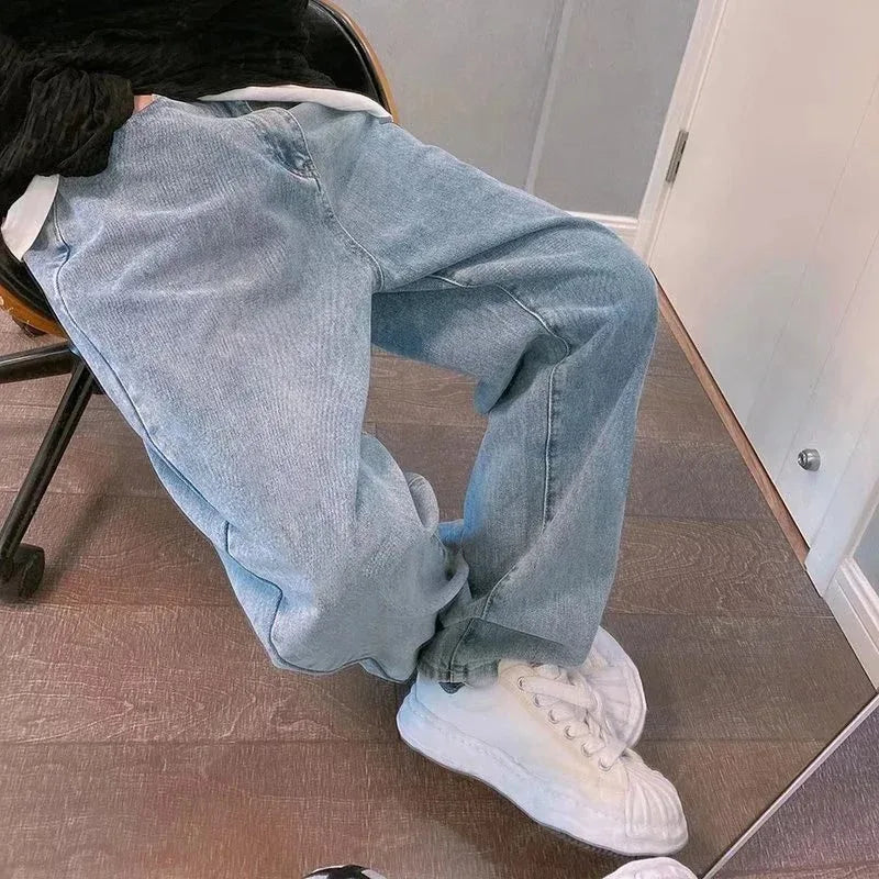Men’s Wide-Leg Streetwear Cargo Jeans
