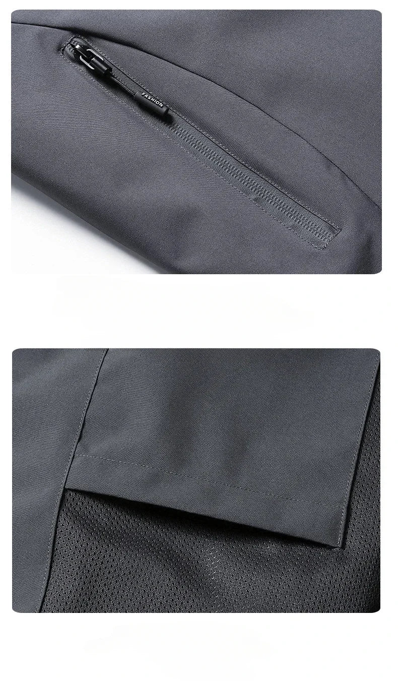 Men’s Hooded Rain Jacket with Detachable Hood