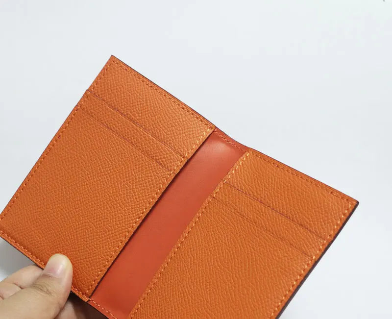 Genuine Leather Credit Card Holder for Women And Men with Free Embossing Personalized High-Quality Protective Bank Card Case