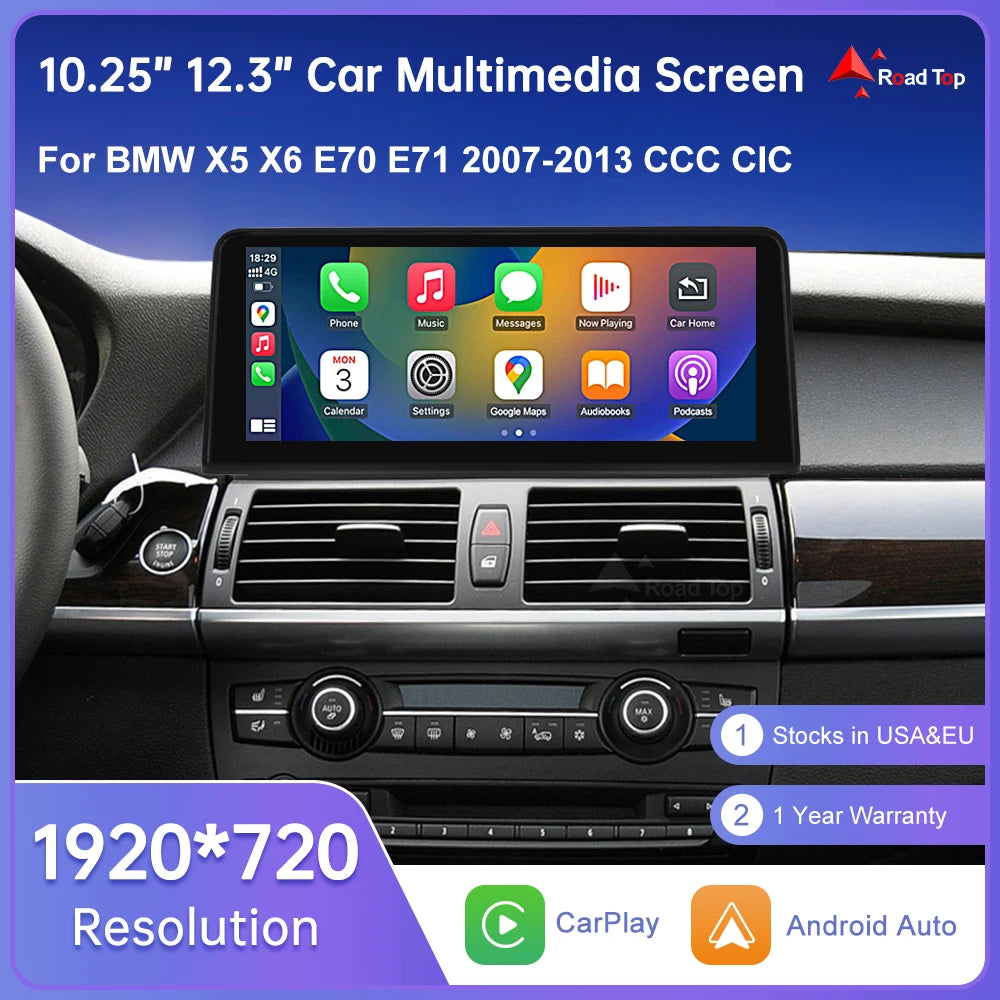 BMW X5 X6 Wireless CarPlay & Android Auto Screen