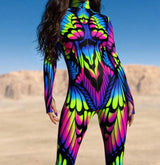 Women's 3D Print Goddess Jumpsuit Catsuit Costume
