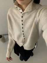 Women's Stand Collar Knit Cardigan Sweater