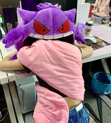 Cute Pokemon Gengar Kirby Headgear Doll Sleep Pillow Anime Integrated Dual Purpose Small Quilt Pet Sleeping Blanket Toy Figure