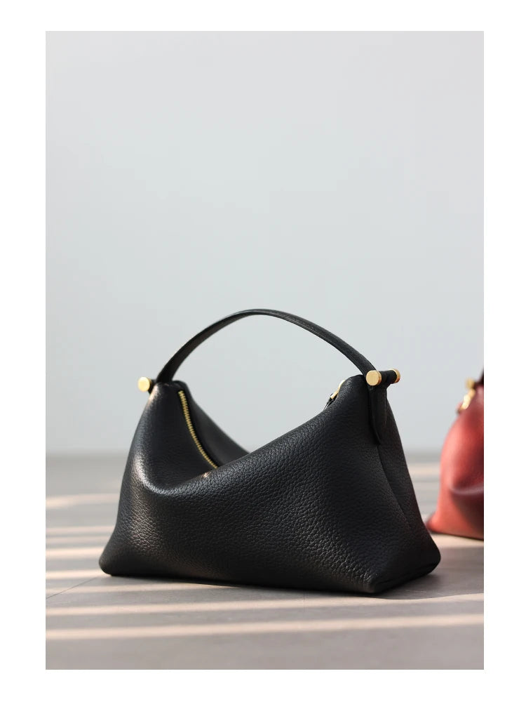 2024 Women Genuine Leather Luxury Handbags Small Size Versatile Cowhide Crossbody Bag Fashion Soft Messenger Purses