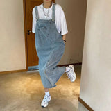 Women's Denim Spaghetti Strap Overall Dress