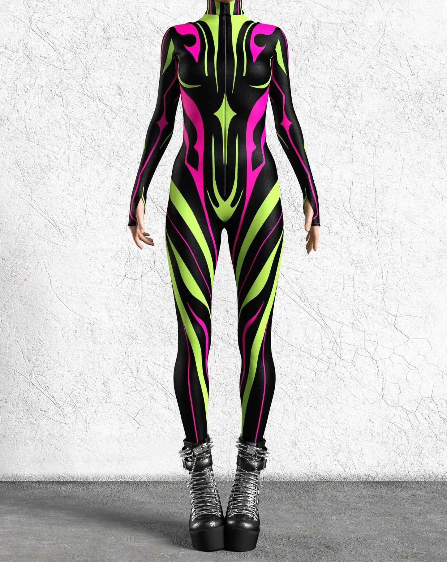 Women's 3D Print Goddess Jumpsuit Catsuit Costume