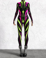 Women's 3D Print Goddess Jumpsuit Catsuit Costume