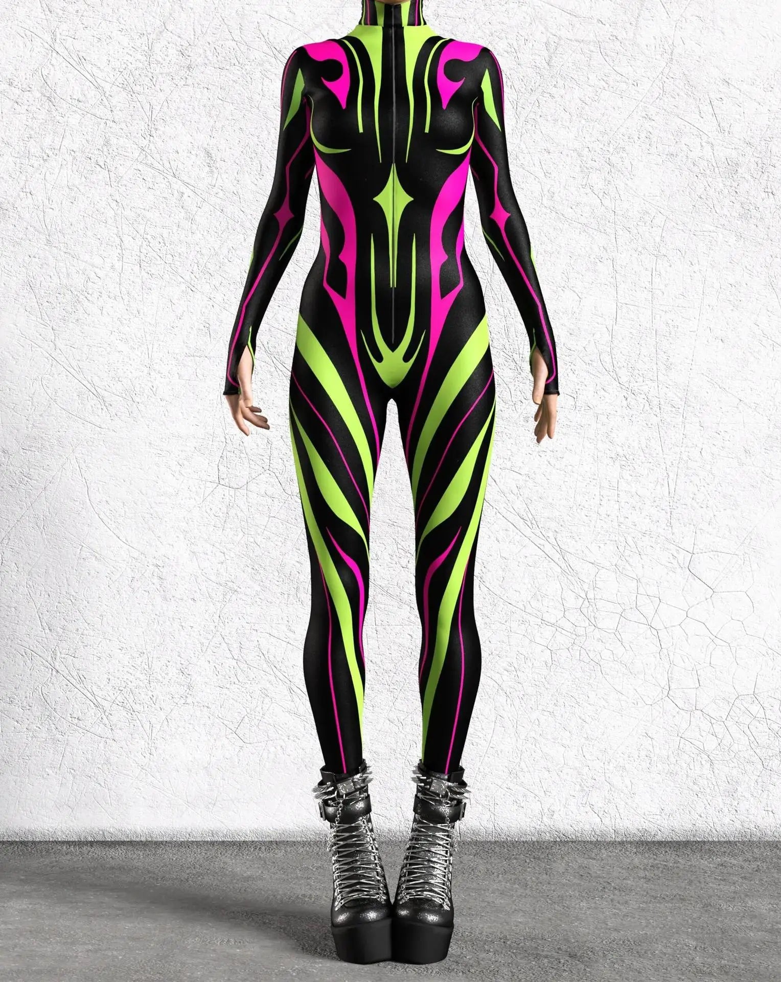 Women's 3D Print Goddess Jumpsuit Catsuit Costume