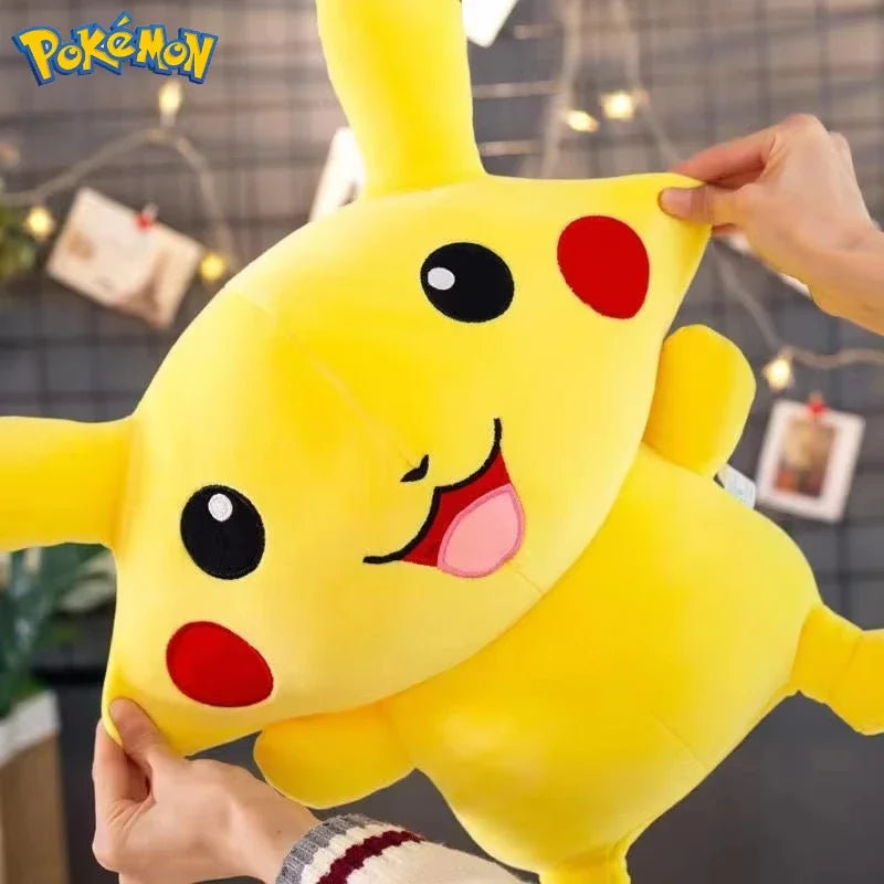 25/45/55/65CM Pokemon Pikachu Plush Doll Japanese Cartoon Animal Stuffed Toy Kawaii Pikachu Ornaments Sofa Cushion Plushies Gift