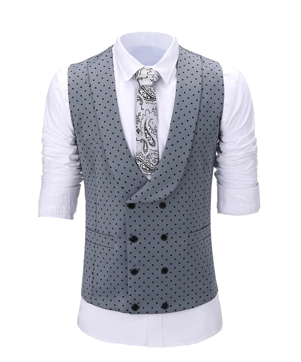 Men’s Slim Fit 3-Piece Patterned Suit