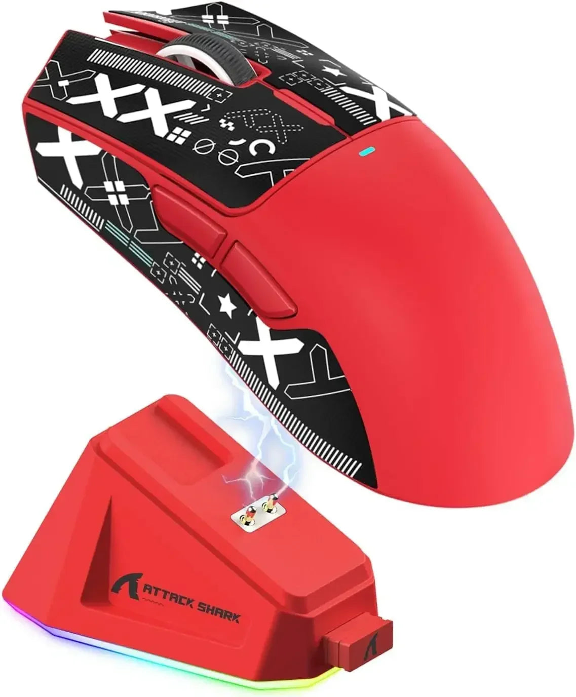 ATTACK SHARK X11 Wireless Gaming Mouse Charging Dock PixArt PAW3311 BT/2.4G Wireless/Wired Gaming Sensor Gift Anti-slip Sticker
